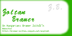 zoltan bramer business card